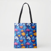Trillende Wilde Bloem Wellness Boodschappentas Tote Bag (Voorkant)