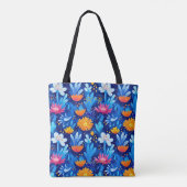 Trillende Wilde Bloem Wellness Boodschappentas Tote Bag (Achterkant)