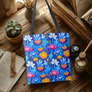 Trillende Wilde Bloem Wellness Boodschappentas Tote Bag
