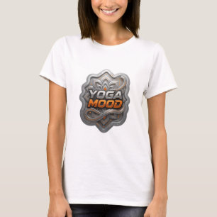 Trillende Zilveren YOGA MOOD Citat Shirt