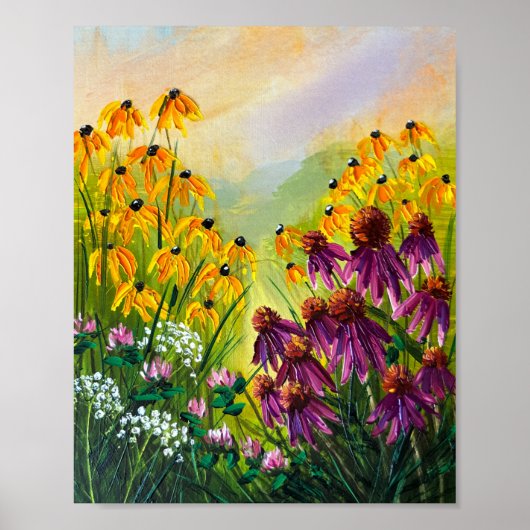 Trillende Zomer Echinacea Poster (Voorkant)
