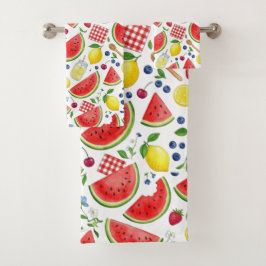 Trillende Zomer Watermeloen Picknick Schoon Patroo Bad Handdoek