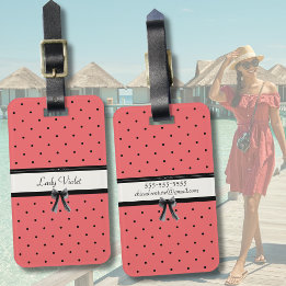 Trillende Zonsondergang Koraal Zomer Chic Bagage L Bagagelabel