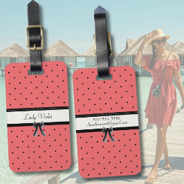 Trillende Zonsondergang Koraal Zomer Chic Bagage L Bagagelabel