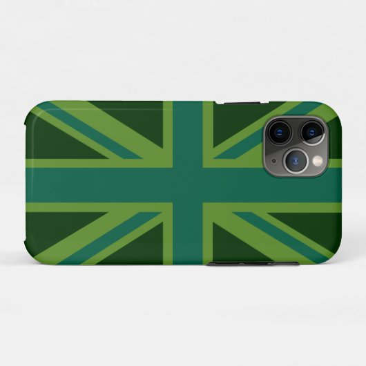 Trilliante Teal Union Jack Case-Mate iPhone Case (Achterkant (horizontaal))