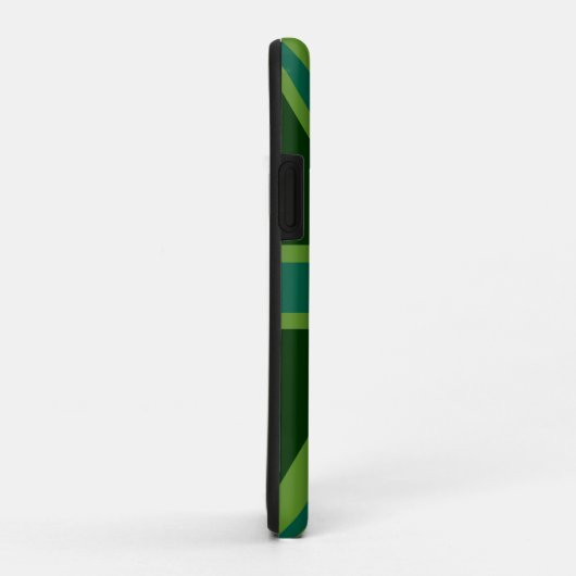 Trilliante Teal Union Jack Case-Mate iPhone Case (Achterkant/rechts)