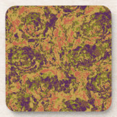 Trilling-bloemcamouflage Bier Onderzetter (Voorkant)