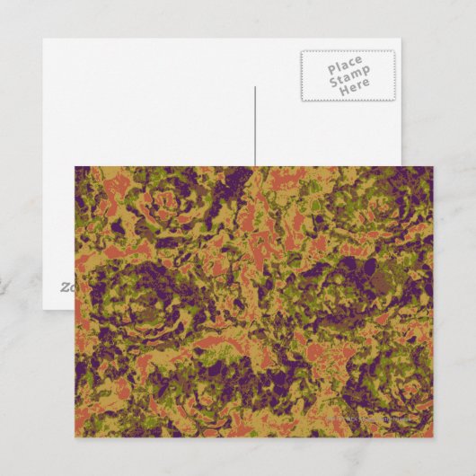 Trilling-bloemcamouflage Briefkaart (Voorkant / Achterkant)