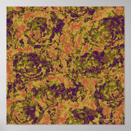 Trilling-bloemcamouflage Poster (Voorkant)