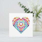 Trilling Hart Tie-Dye Kaart (Staand voorkant)