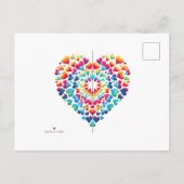 Trilling Hart Tie-Dye Uitnodiging Briefkaart (Achterkant)
