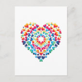 Trilling Hart Tie-Dye Uitnodiging Briefkaart (Voorkant)