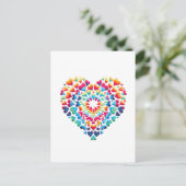 Trilling Hart Tie-Dye Uitnodiging Briefkaart (Staand voorkant)