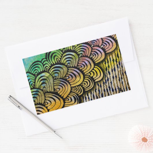 Trilling Rechthoekige Sticker (Envelop)