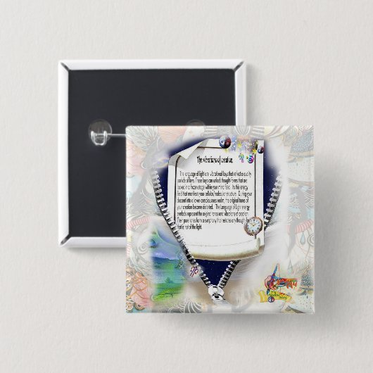 Trillingen van de schepping vierkante button 5,1 cm (Voorkant /achterkant)