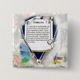 Trillingen van de schepping vierkante button 5,1 cm