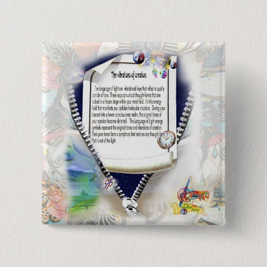 Trillingen van de schepping vierkante button 5,1 cm (Voorkant)