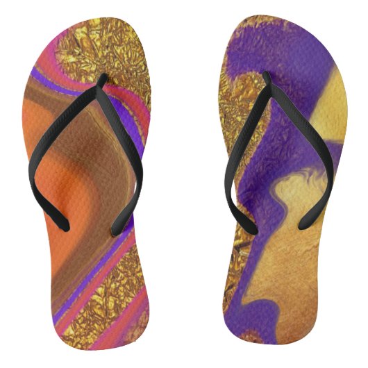 trillingskleuren kunst teenslippers (Voetbed)