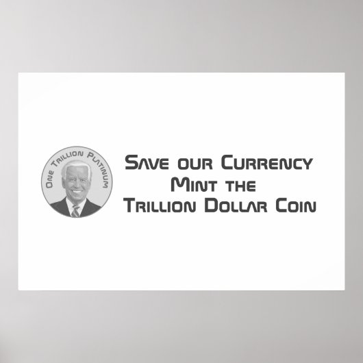 Trillion Dollar Platina Munt Poster (Voorkant)