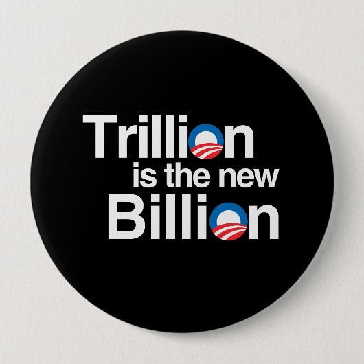 TRILLION IS DE NIEUWE MILJARD RONDE BUTTON 4,0 CM (Voorkant)