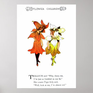 Trillium en Tiger-Lily Poster