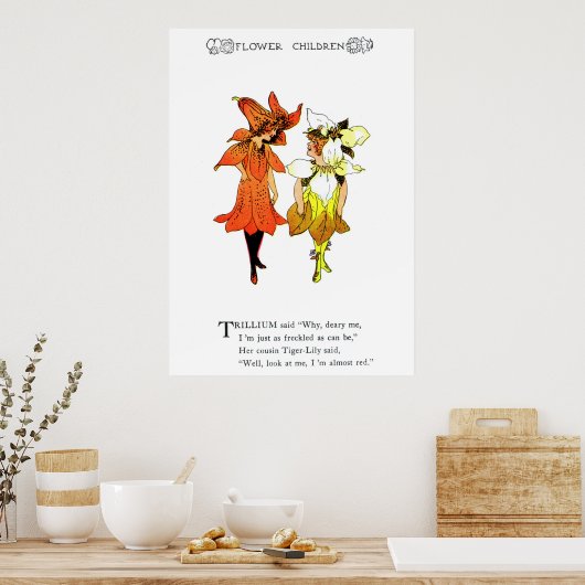 Trillium en Tiger-Lily Poster (Keuken)