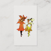 Trillium en Tiger-Lily, Whimsical Flower Book Art Visitekaartje (Achterkant)