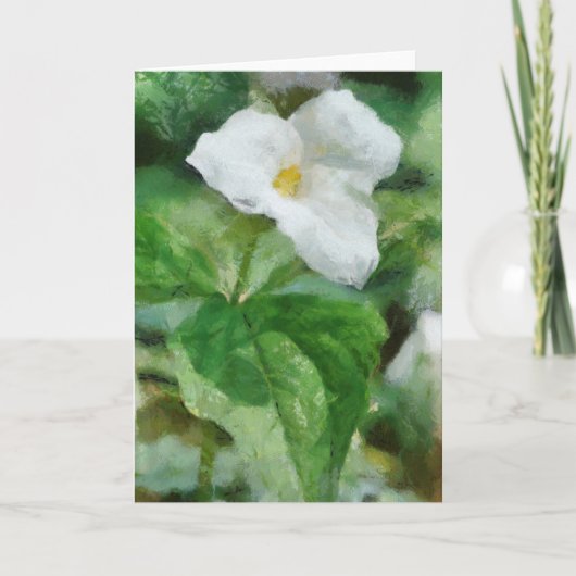 Trillium Flower Wenskaart artwork Kaart (Voorkant)