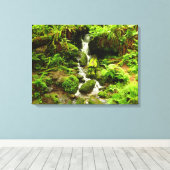 Trillium-Herfsten in het nationaal park Redwood Canvas Afdruk (Insitu (Houten vloer))