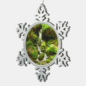 Trillium-Herfsten in het nationaal park Redwood Tin Sneeuwvlok Ornament (Rechts)