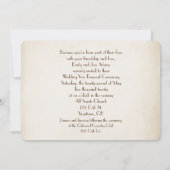 Trillium in sepia tone Wedding Vow Renewal Kaart (Achterkant)