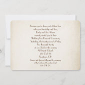 Trillium in sepia tone Wedding Vow Renewal Kaart (Achterkant)