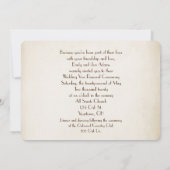 Trillium in sepia tone Wedding Vow Renewal Kaart (Achterkant)