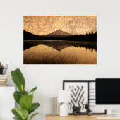 Trillium Lake Double Exposure Poster (Thuiskantoor)