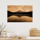 Trillium Lake Double Exposure Poster (Keuken)