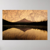 Trillium Lake Double Exposure Poster (Voorkant)