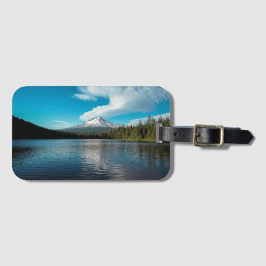 Trillium Lake Foto van Oregon USA Bagagelabel (Voorkant (horizontaal))