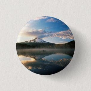 Trillium Lake Mount Hood National Forest, OR Ronde Button 3,2 Cm