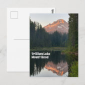 Trillium Lake Mount Hood Sunset Reflection Travel Briefkaart (Voorkant / Achterkant)
