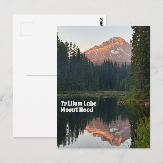 Trillium Lake Mount Hood Sunset Reflection Travel Briefkaart (Voorkant / Achterkant)