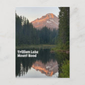 Trillium Lake Mount Hood Sunset Reflection Travel Briefkaart (Voorkant)