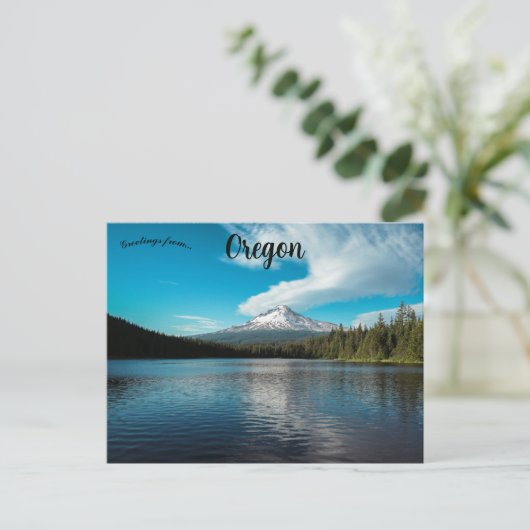 Trillium Lake Oregon Briefkaart (Staand voorkant)