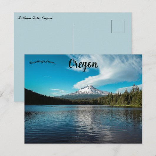 Trillium Lake Oregon Briefkaart (Voorkant / Achterkant)