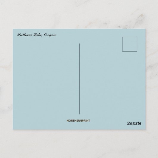 Trillium Lake Oregon Briefkaart (Achterkant)