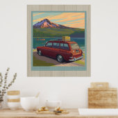 Trillium Lake, zonder bord van vergunningen Poster (Keuken)