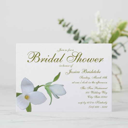 Trillium Spring Vrijgezellenfeest Kaart (Staand voorkant)