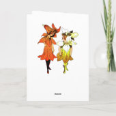 Trillium Tiger-Lily Grilliche Bloem Feest Benodigd Bedankkaart (Achterkant)