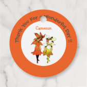 Trillium tijger-lelie grillige bloem partij leveri bedankjes labels (Achterkant)