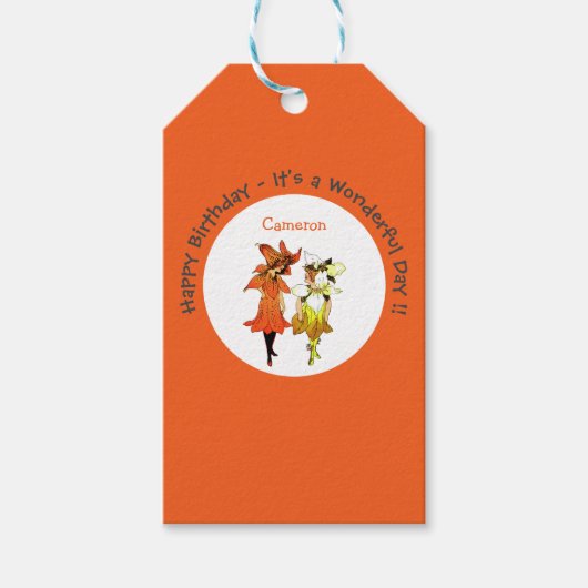 Trillium tijger-lelie grillige bloem partij leveri cadeaulabel (Voorkant)