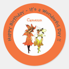 Trillium tijger-lelie grillige bloem partij leveri ronde sticker